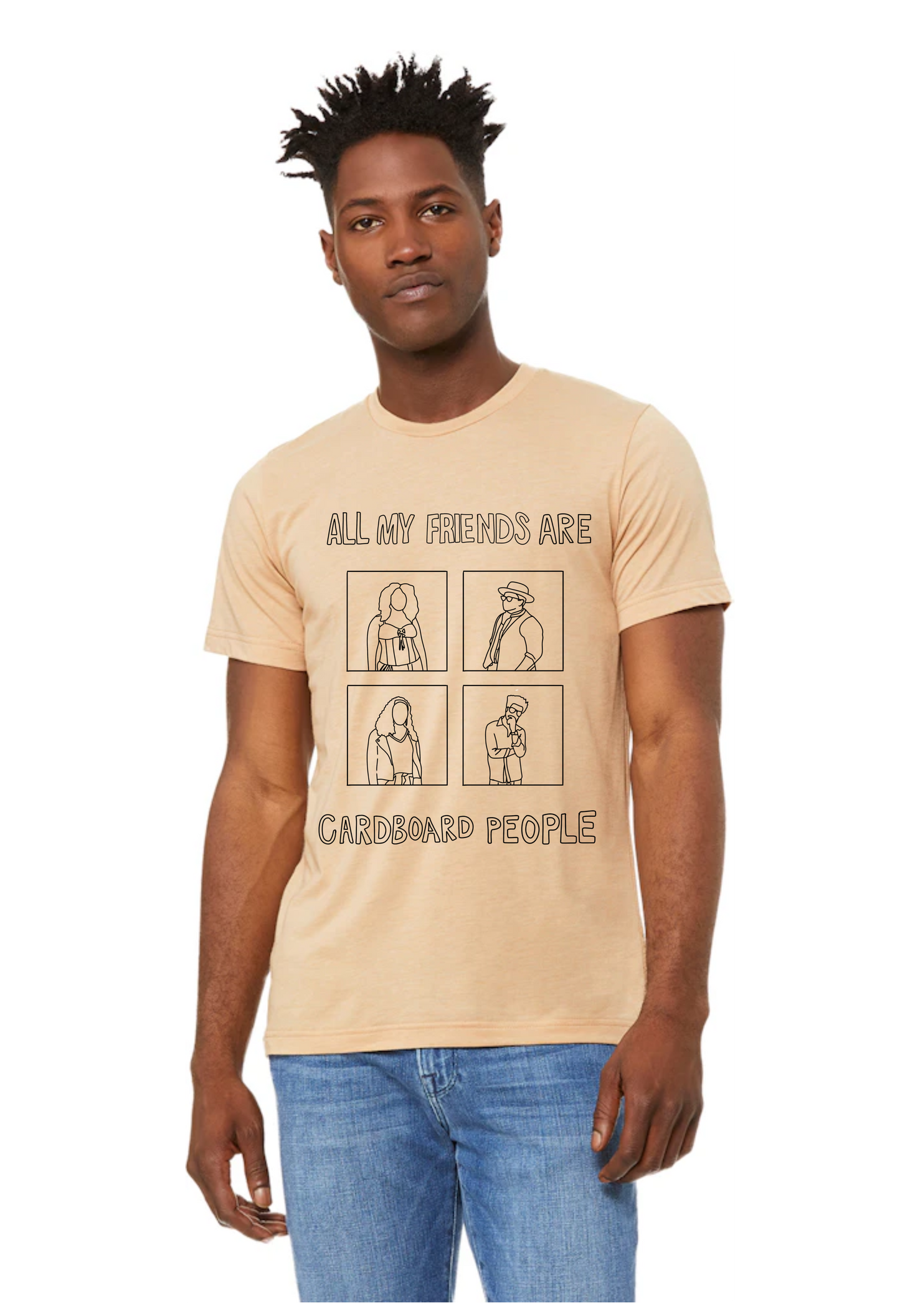 All of my Friends are Cardboard People Tee - Outline